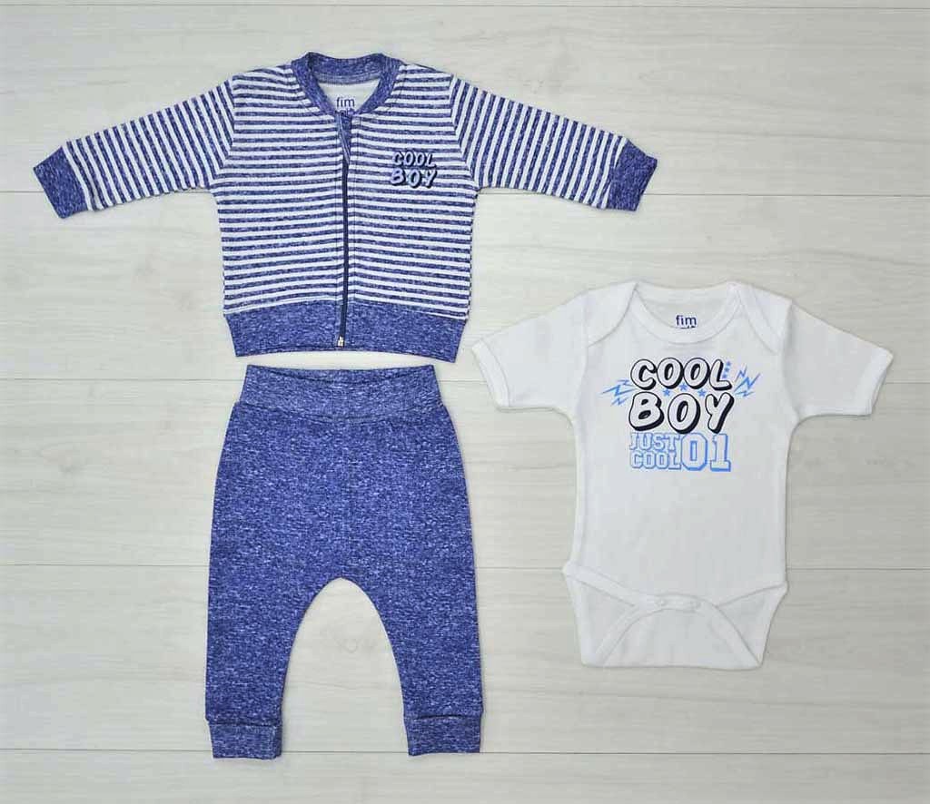 komplet za bebe decake jaknica donji deo i bodi fim baby